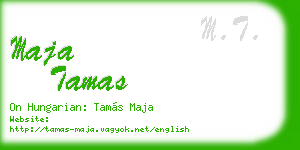 maja tamas business card