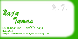 maja tamas business card